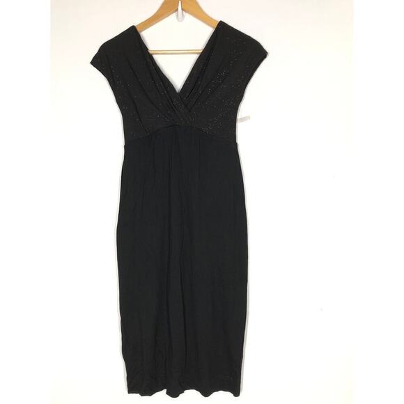 Tiffany Rose Bardot Maternity Dress Shimmer Bodice V-Neck Shift Night Sky 0 - Picture 3 of 8